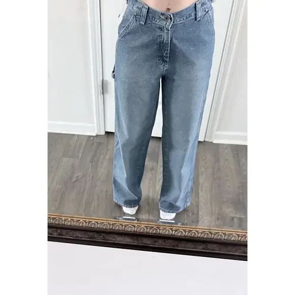 Vintage Lee Dungarees Carpenter Jeans Size 28 Relaxed Fit Y2K 29х31 USA 90s - Picture 13 of 13